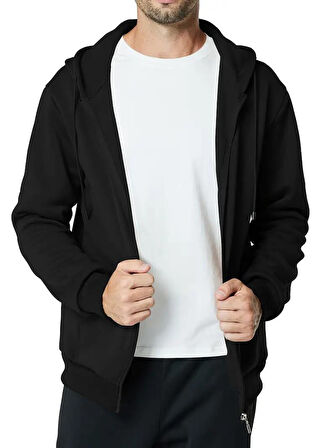 Erkek Kapüşonlu Fermuarlı Sweatshirt 6549 BGL-ST04026