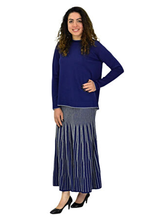 Kadın Merserize Kazak Etek Takım 140274 BGL-ST04078