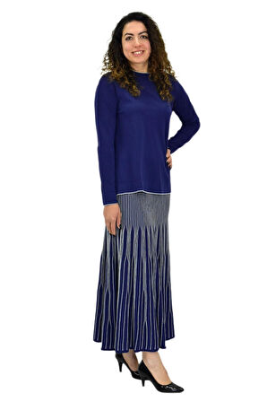 Kadın Merserize Kazak Etek Takım 140274 BGL-ST04078