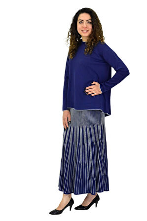 Kadın Merserize Kazak Etek Takım 140274 BGL-ST04078