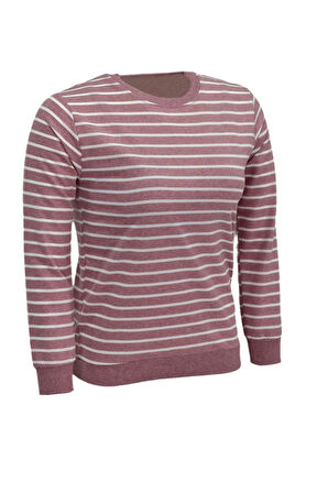 Kadın Çizgili Sweatshirt BGL-ST04142