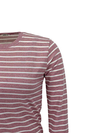 Kadın Çizgili Sweatshirt BGL-ST04142