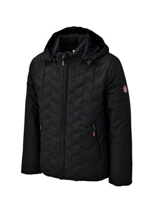 Erkek Kapüşonlu Kapitone Spor Mont  99506 BGL-ST04170