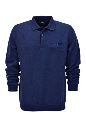 Erkek Polo Yaka Cepli Sweatshirt BGL-ST04197