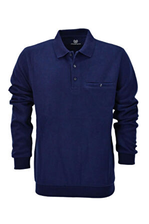 Erkek Polo Yaka Cepli Sweatshirt BGL-ST04197