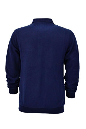 Erkek Polo Yaka Cepli Sweatshirt BGL-ST04197