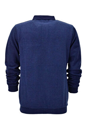 Erkek Polo Yaka Cepli Sweatshirt BGL-ST04197