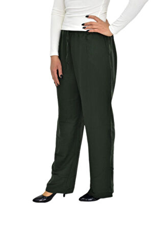 Kadın Beli Lastikli Bol Pantolon BGL-ST04216