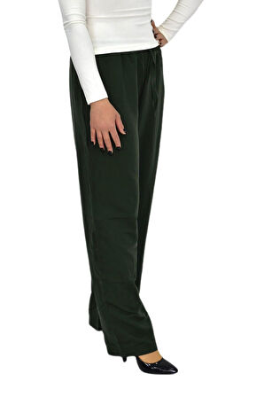 Kadın Beli Lastikli Bol Pantolon BGL-ST04216