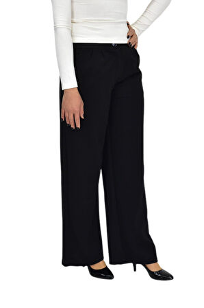 Kadın Pileli Beli Lastikli Bol Pantolon BGL-ST04252