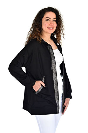 Kadın Spor Kapüşonlu Fermuarlı Hırka BGL-ST04263