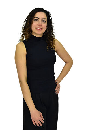 Kadın Düz Renk Vücuda Oturan Askılı Tişört BGL-ST04297