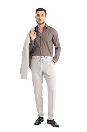 Erkek Spor Silim Fitt Jogger Pantolonlu Takım Elbise BGL-ST04303