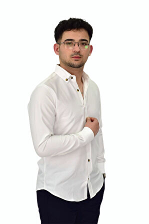 Erkek Likralı Spor Silim Fit Gömlek BGL-ST04326