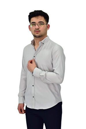 Erkek Likralı Spor Silim Fit Gömlek BGL-ST04326