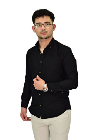 Erkek Likralı Spor Silim Fit Gömlek BGL-ST04326