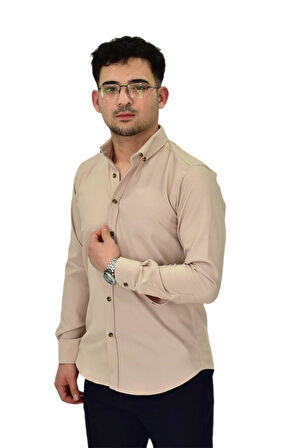Erkek Likralı Spor Silim Fit Gömlek BGL-ST04326