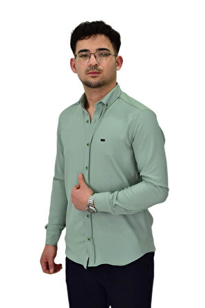Erkek Likralı Spor Silim Fit Gömlek BGL-ST04327