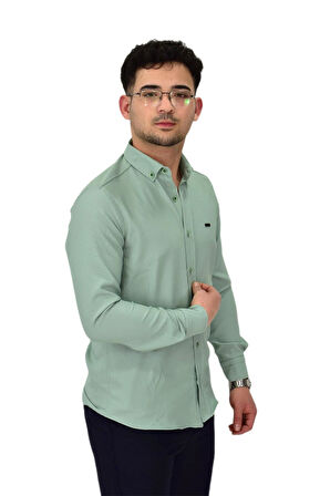Erkek Likralı Spor Silim Fit Gömlek BGL-ST04327