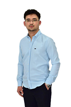 Erkek Likralı Spor Silim Fit Gömlek BGL-ST04327