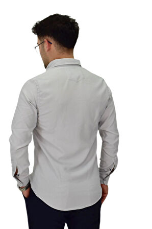 Erkek Likralı Spor Silim Fit Gömlek BGL-ST04327