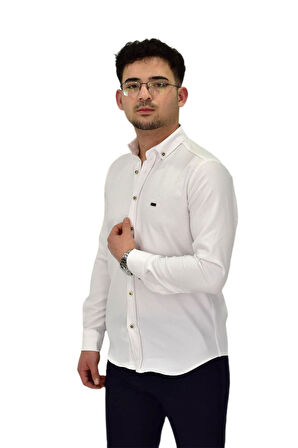 Erkek Likralı Spor Silim Fit Gömlek BGL-ST04327