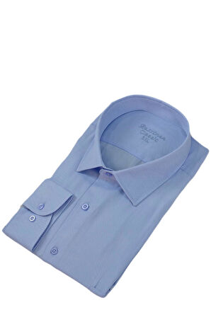 Erkek Büyük Beden Klasik Tek Cepli Uzun Kol Gömlek BGL-ST04337