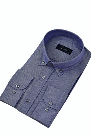 Erkek Klasik Tek Cepli Uzun Kol Gömlek BGL-ST04339