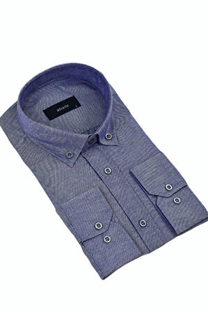 Erkek Klasik Tek Cepli Uzun Kol Gömlek BGL-ST04339