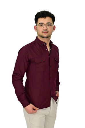 Erkek Spor Likralı Gömlek BGL-ST04343