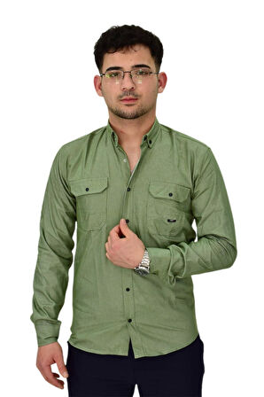 Erkek Spor Likralı Gömlek BGL-ST04343