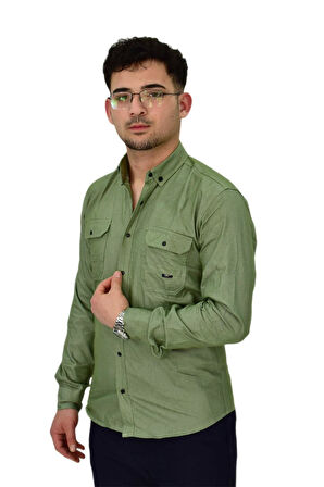 Erkek Spor Likralı Gömlek BGL-ST04343
