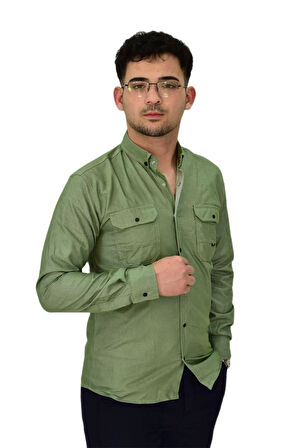 Erkek Spor Likralı Gömlek BGL-ST04343