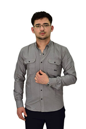 Erkek Spor Likralı Gömlek BGL-ST04343