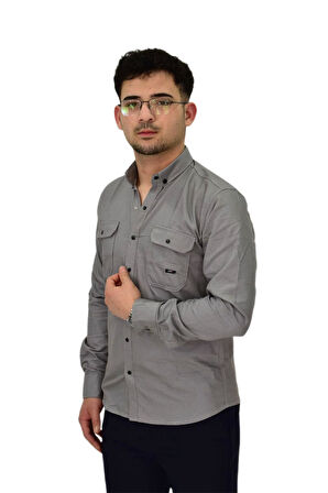 Erkek Spor Likralı Gömlek BGL-ST04343