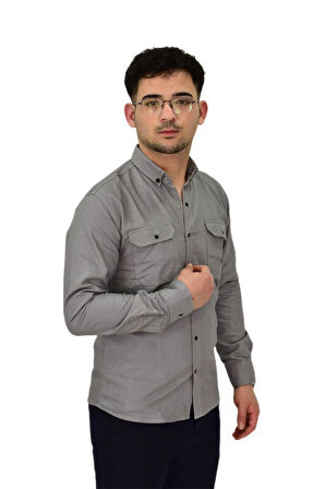 Erkek Spor Likralı Gömlek BGL-ST04343