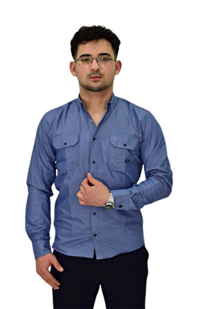 Erkek Spor Likralı Gömlek BGL-ST04343