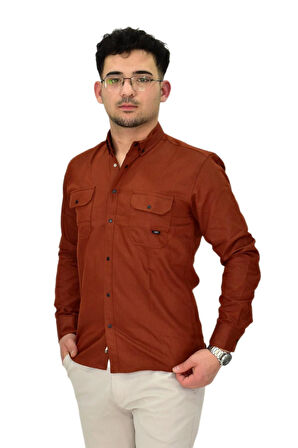 Erkek Spor Likralı Gömlek BGL-ST04343