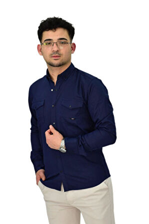 Erkek Spor Likralı Gömlek BGL-ST04343