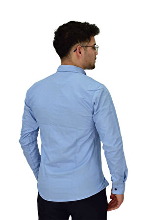 Erkek Spor Likralı Gömlek BGL-ST04343