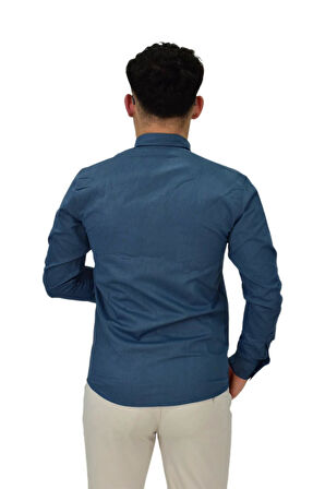 Erkek Spor Likralı Gömlek BGL-ST04343