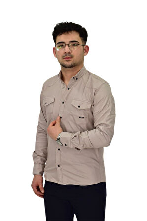 Erkek Spor Likralı Gömlek BGL-ST04343