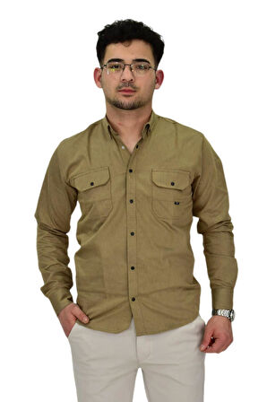 Erkek Spor Likralı Gömlek BGL-ST04343