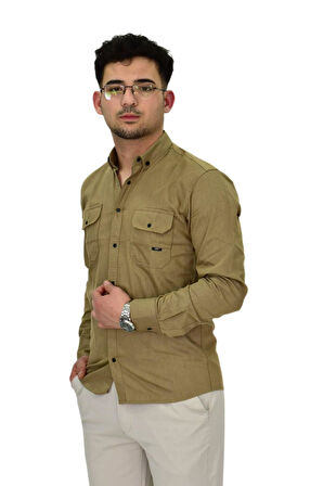 Erkek Spor Likralı Gömlek BGL-ST04343