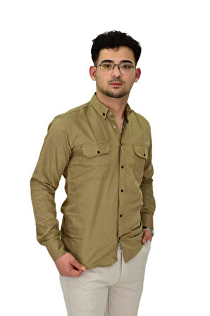 Erkek Spor Likralı Gömlek BGL-ST04343