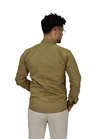 Erkek Spor Likralı Gömlek BGL-ST04343