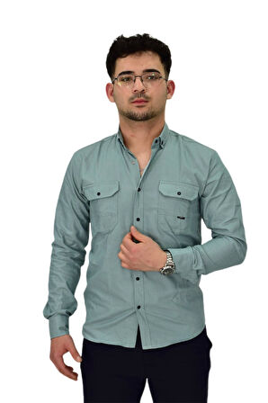 Erkek Spor Likralı Gömlek BGL-ST04343