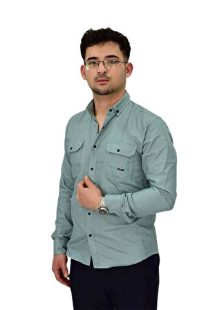 Erkek Spor Likralı Gömlek BGL-ST04343