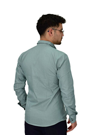 Erkek Spor Likralı Gömlek BGL-ST04343