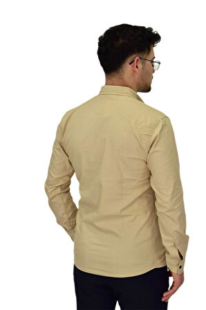 Erkek Spor Likralı Gömlek BGL-ST04343